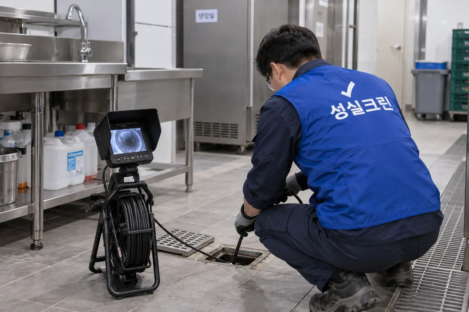포항 배수관막힘·역류·하수구청소 성실크린 전문 작업자