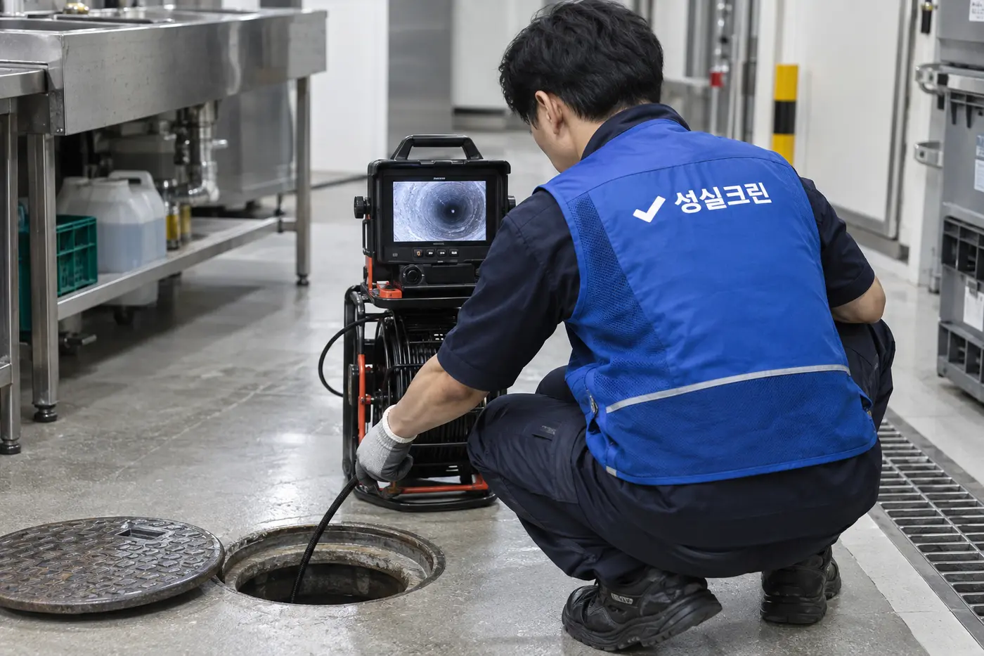 포항 배수관막힘·역류·하수구청소 세부 청소 현장