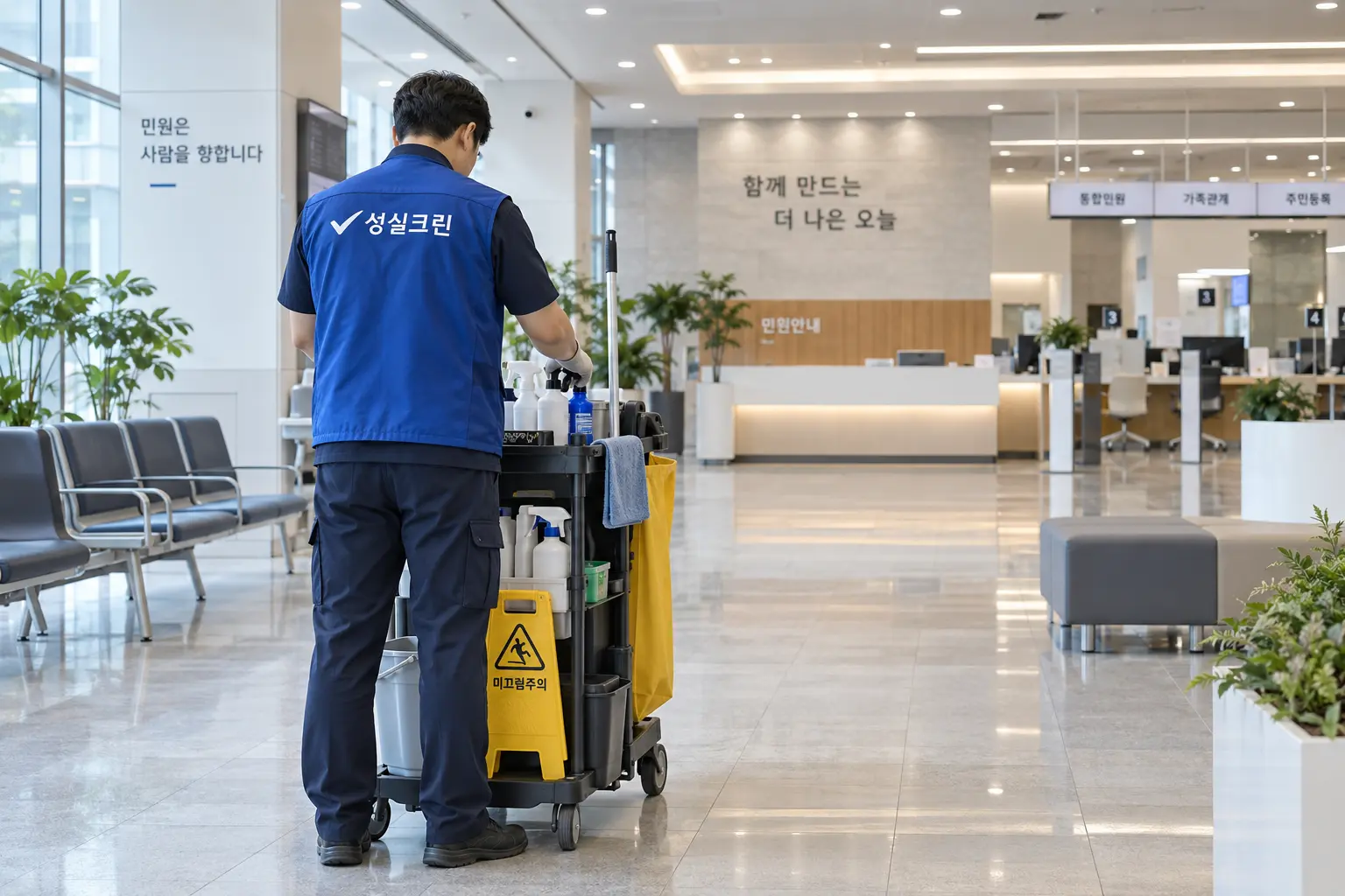 미사 관공서청소 성실크린 전문 작업자