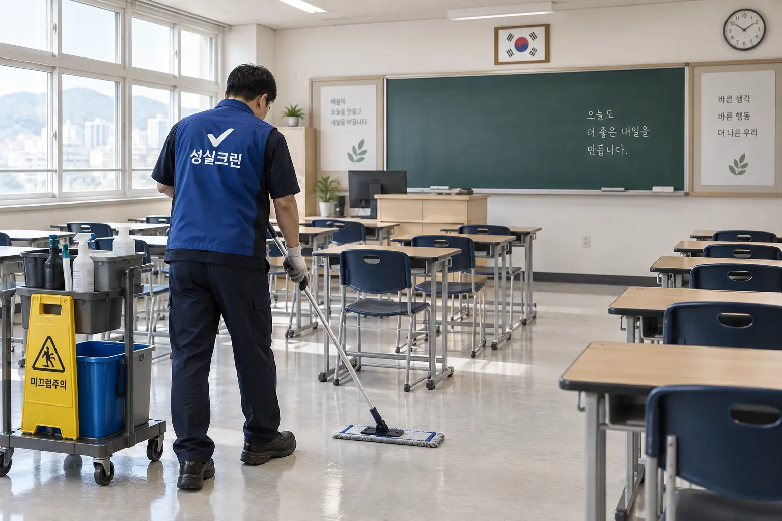 은평구 학교청소 성실크린 전문 작업자