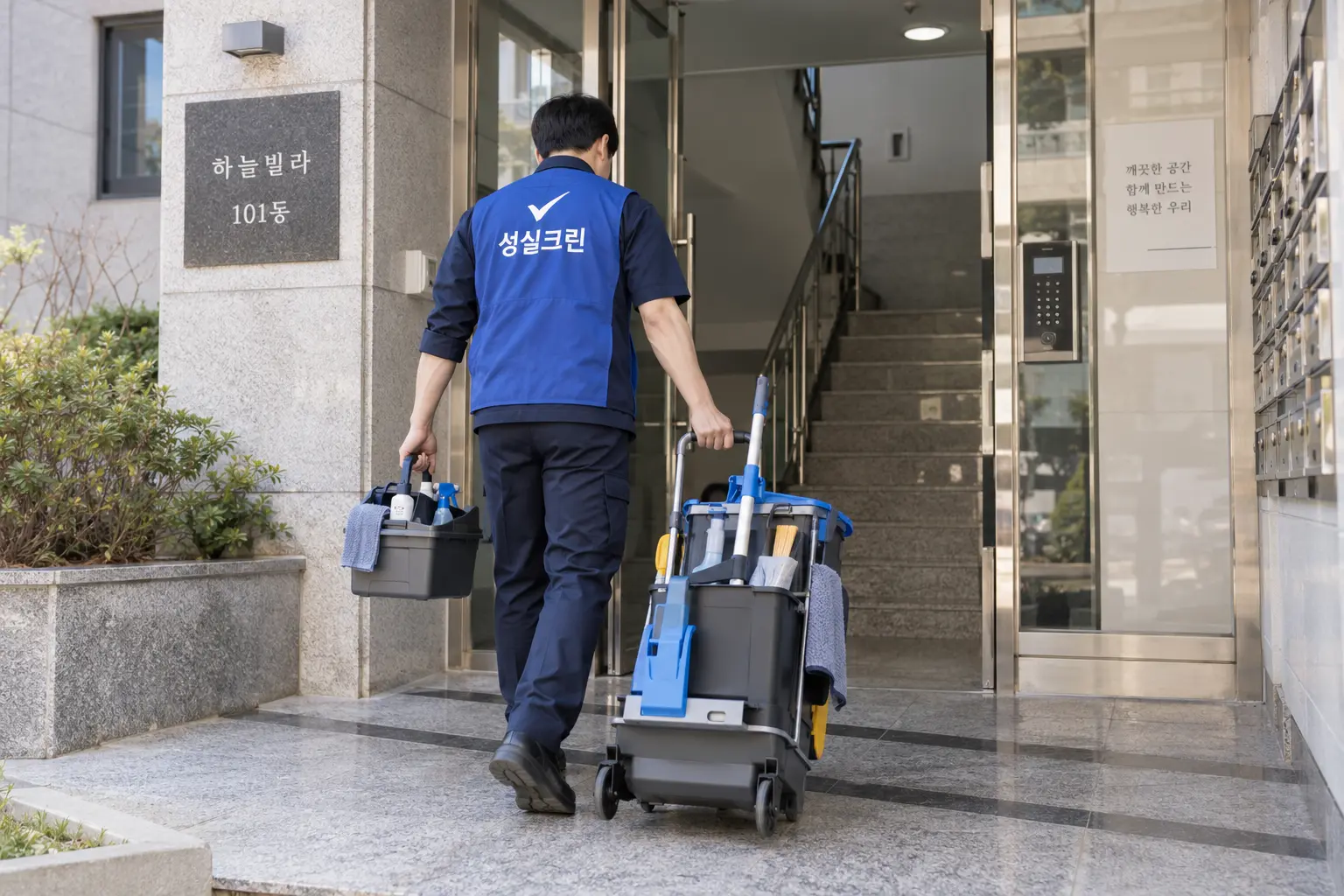 양천구 목동 빌라청소 성실크린 전문 작업자